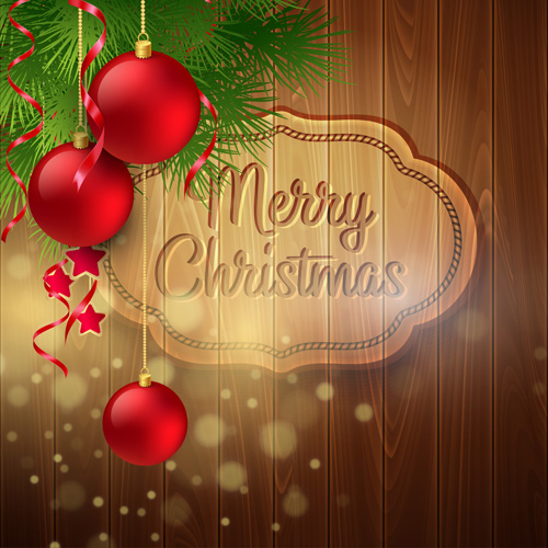 2016 Christmas wooden background vectors 04 2016 Christmas wooden background vectors 04