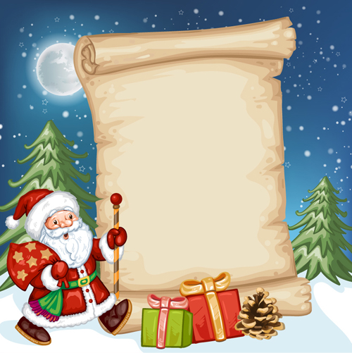 parchment elements christmas background 2016 
