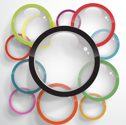 glass circle bright background vector background 