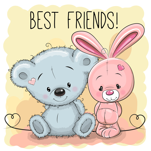 Cartoon character with love vector material 07 Cartoon character with love vector material 07