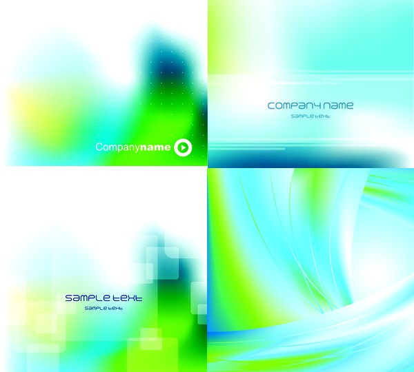Colorful blurs background vector set Colorful blurs background vector set