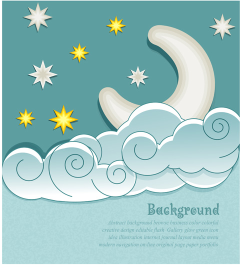 Cute Weather elements vector 01 Cute Weather elements vector 01