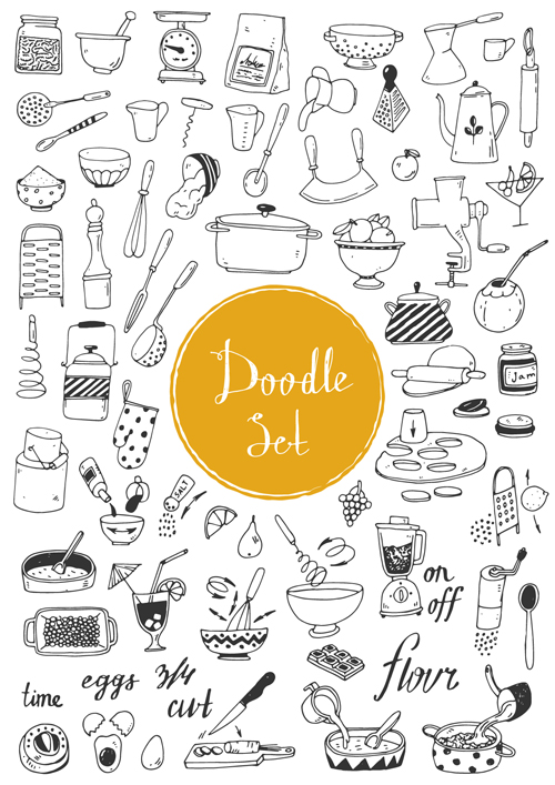 Doodle material vector set 16 Doodle material vector set 16