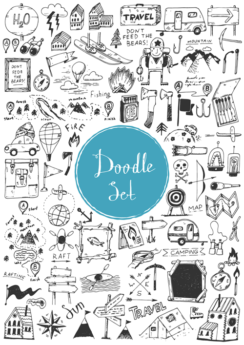 Doodle material vector set 17 Doodle material vector set 17