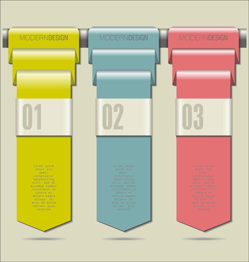 Infographics with numbered vector 01 Infographics with numbered vector 01
