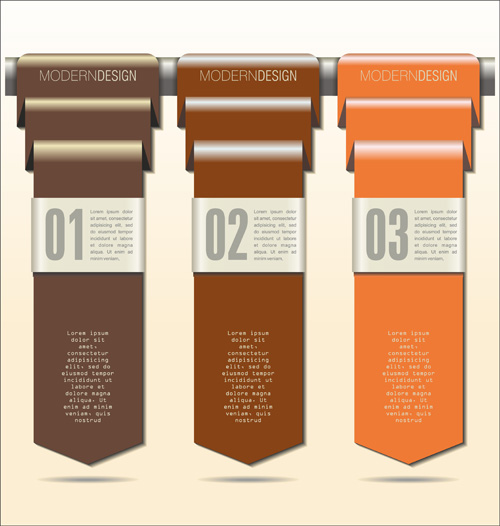 Infographics with numbered vector 02 Infographics with numbered vector 02