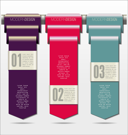 Infographics with numbered vector 03 Infographics with numbered vector 03