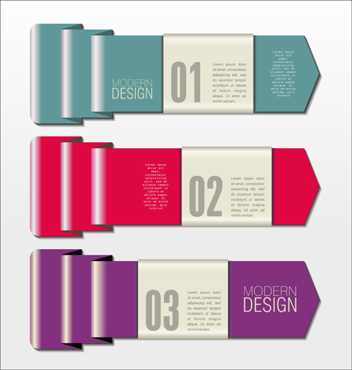 Infographics with numbered vector 04 Infographics with numbered vector 04