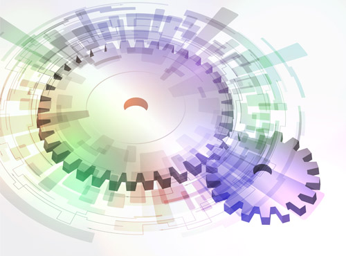 Modern background with gear vector 01 Modern background with gear vector 01