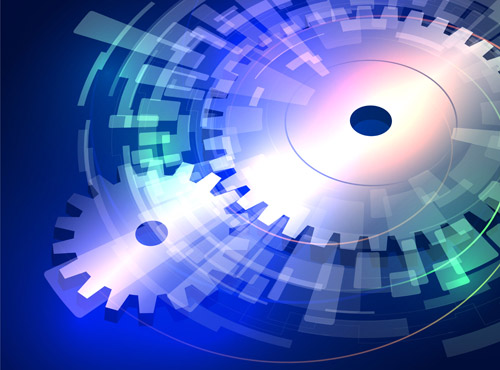 Modern background with gear vector 02