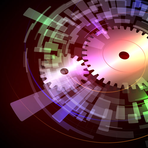 Modern background with gear vector 03