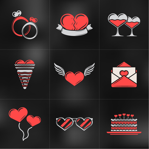 valentines romantic logos day 