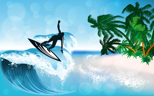 Summer sea background art 03 Summer sea background art 03