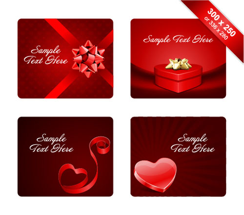 Valentines day gift cards vectors material 05 Valentines day gift cards vectors material 05