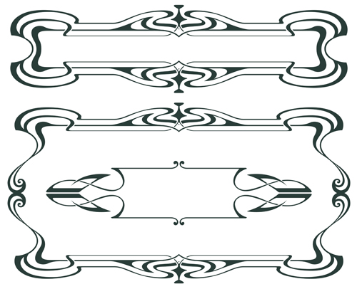 Vintage decor borders with frames design vector 03 Vintage decor borders with frames design vector 03