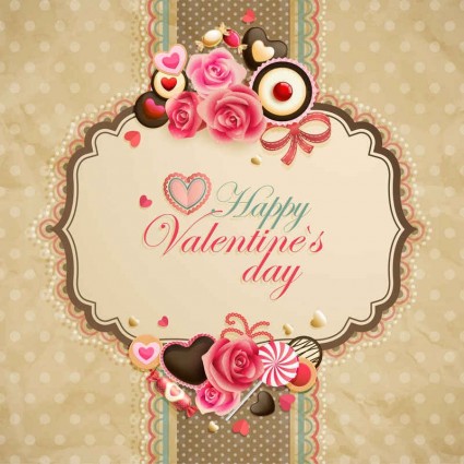 Pink floral holiday card vector mateiral Pink floral holiday card vector mateiral