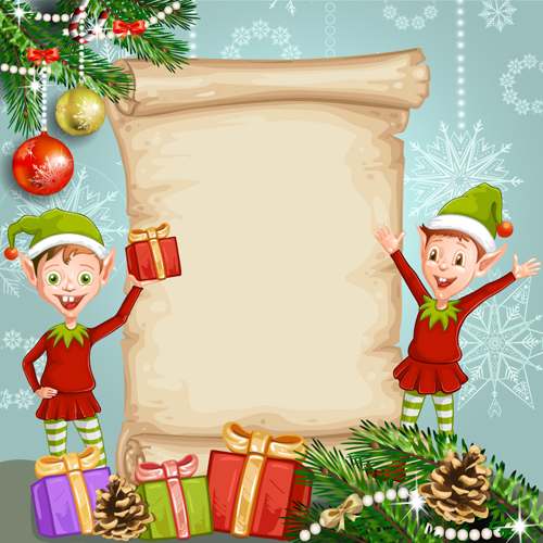 2016 christmas elements with parchment background vector 01 2016 christmas elements with parchment background vector 01