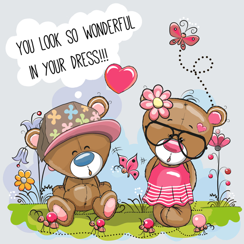 Cartoon character with love vector material 10 Cartoon character with love vector material 10