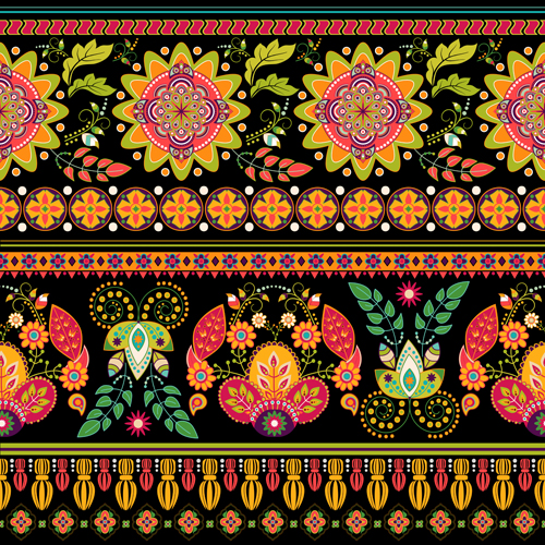 Decor floral ornaments vector material 01 Decor floral ornaments vector material 01