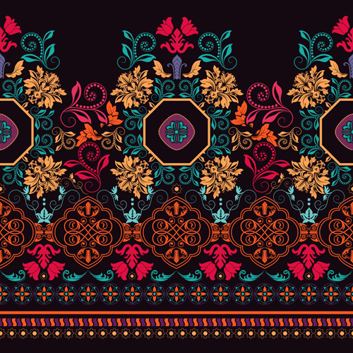 Decor floral ornaments vector material 04 Decor floral ornaments vector material 04
