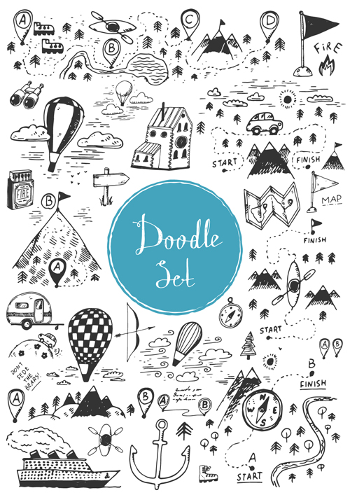Doodle material vector set 08 Doodle material vector set 08