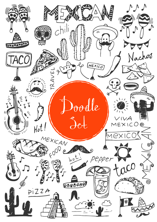 Doodle material vector set 09 Doodle material vector set 09