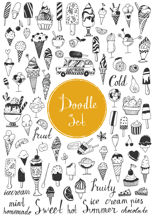 Doodle material vector set 12 Doodle material vector set 12