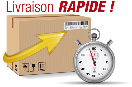 Express delivery poster with cardboard boxes and stopwatch vector 06 Express delivery poster with cardboard boxes and stopwatch vector 06
