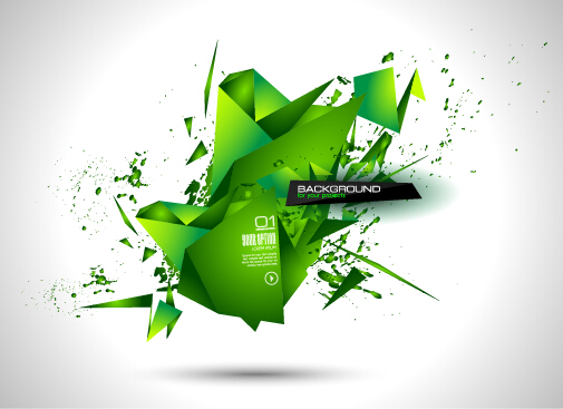 Green geometric shapes abstract background Green geometric shapes abstract background