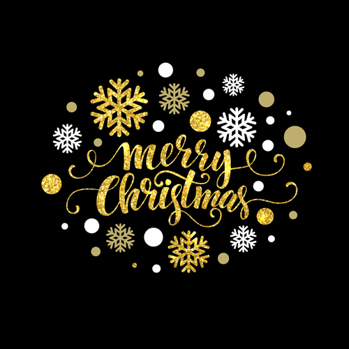 Merry christmas with snowflake vector design Merry christmas with snowflake vector design