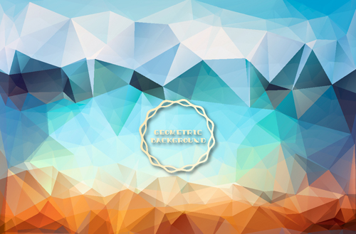 Shiny geometric shapes embossment background vector 04 Shiny geometric shapes embossment background vector 04