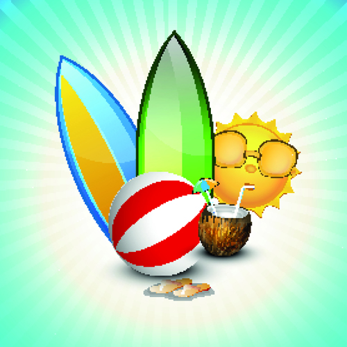 Vector Summer background art 02 Vector Summer background art 02