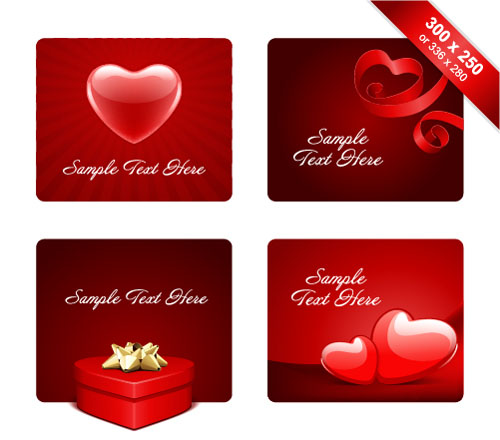 Valentines day gift cards vectors material 03 Valentines day gift cards vectors material 03