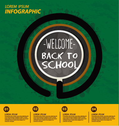 school material infographic back 