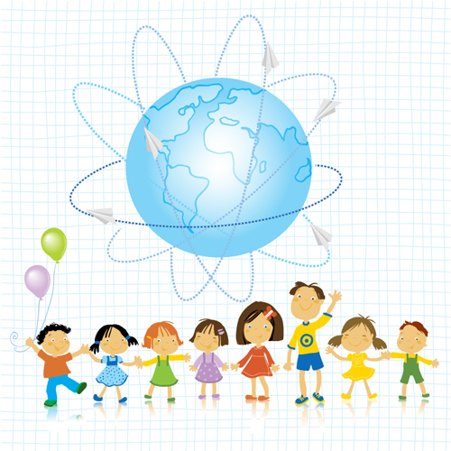 world kids Creative background creative background vector background 