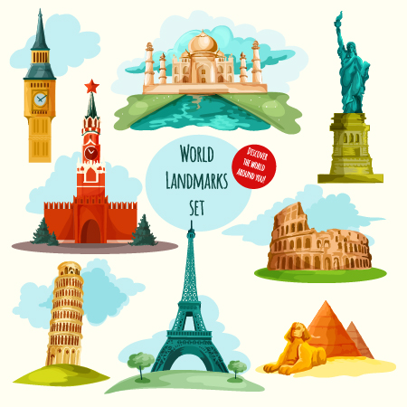 World landmarks building vecor 01