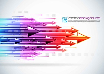 Colorful arrow background set vector Colorful arrow background set vector