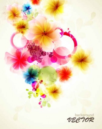 Refreshing flowers background art vector 02 Refreshing flowers background art vector 02