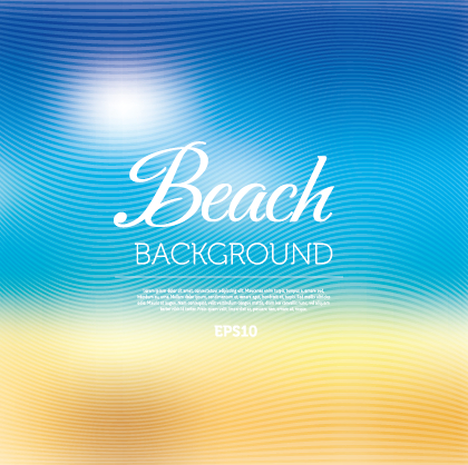 Beach abstract blurred background vector Beach abstract blurred background vector