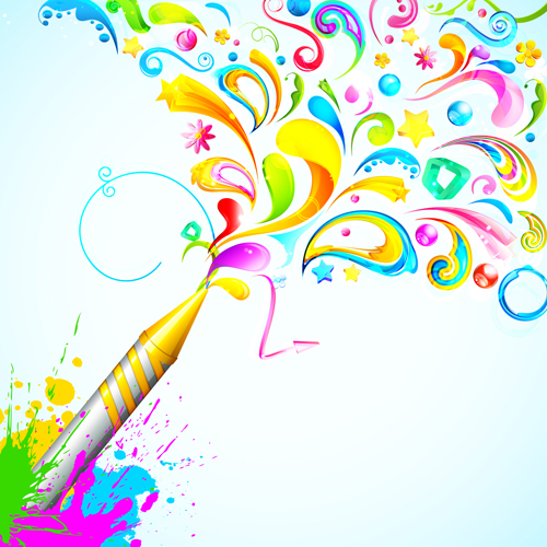vector background holi dynamic colors background 