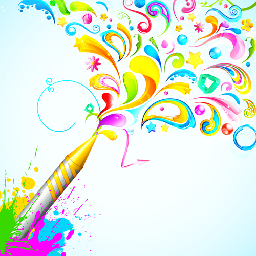 Dynamic holi vector background 05 Dynamic holi vector background 05
