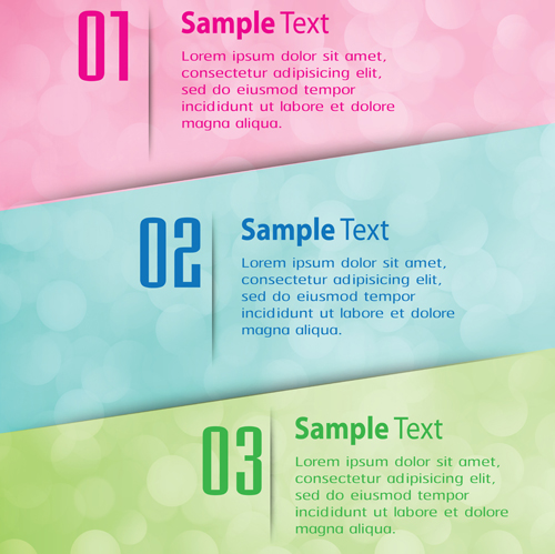 Bumbered business template vectors set 03