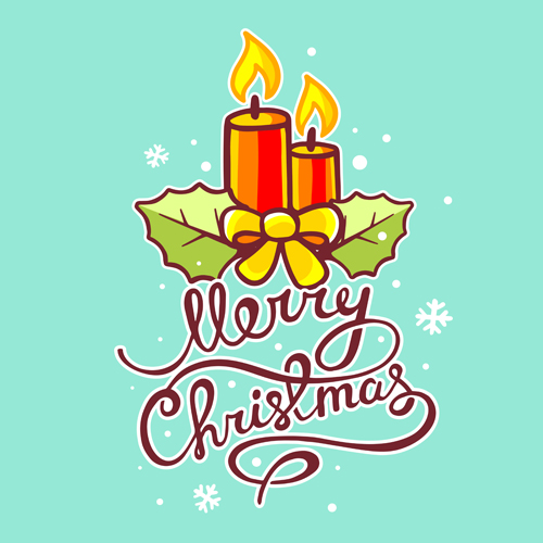 Cartoon styles christmas elements deisng vector 06