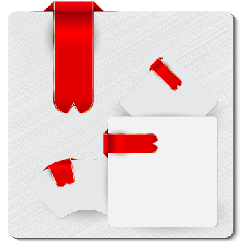 Creative red ribbons bookmarks vector set 05 Creative red ribbons bookmarks vector set 05