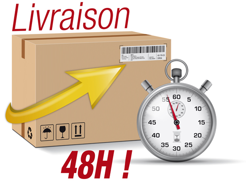 Express delivery poster with cardboard boxes and stopwatch vector 11