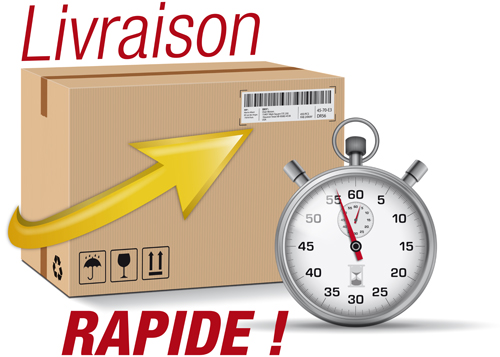 Express delivery poster with cardboard boxes and stopwatch vector 12