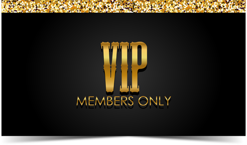 Golden with black VIP members cards vector 02 Golden with black VIP members cards vector 02