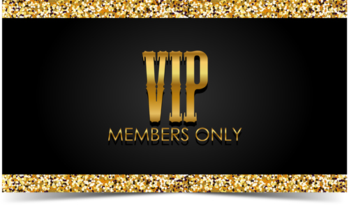 Golden with black VIP members cards vector 03 Golden with black VIP members cards vector 03