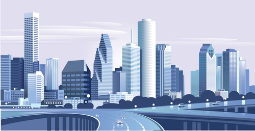 Modern city building design vector material 02 Modern city building design vector material 02