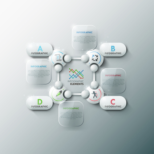 Option infographic elements vectors template 10